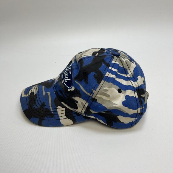Ford Blue Camouflage Baseball Hat Cap Adjustable Embroidered Logo Unisex Adult - Picture 4 of 10